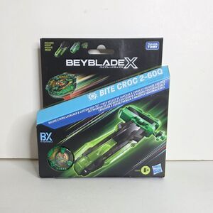 Beyblade X Bite Croc 2-60Q w/ Green Grip Deluxe String Launcher Set Hasbro - NEW
